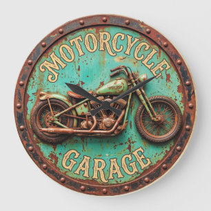 Horloge murale de garage de moto vintage, biker ru