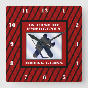 Horloge murale de gardien de but d'hockey de