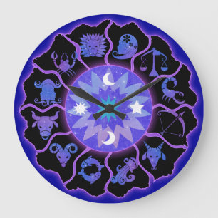 Horloge murale de Jantes Zodiac en bleu et noir