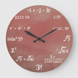 Horloge murale de jeu-concours de maths