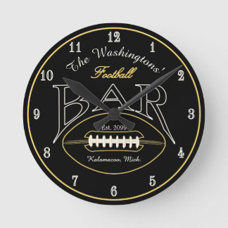 Horloge murale de la barre de football américaine