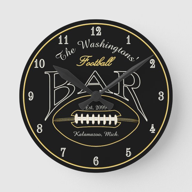 Horloge murale de la barre de football américaine  (Recto)