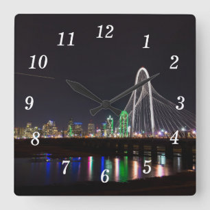 Horloge murale de la chasse Skyline de Dallas