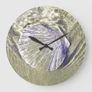 Horloge murale de la coque d'huître