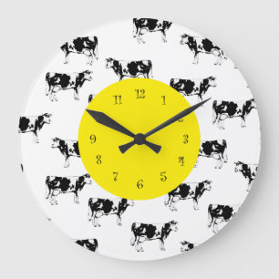 Horloge murale de la cuisine de la vache country