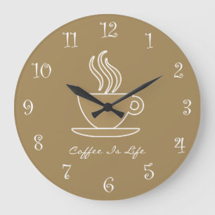 Horloge murale de la cuisine du café