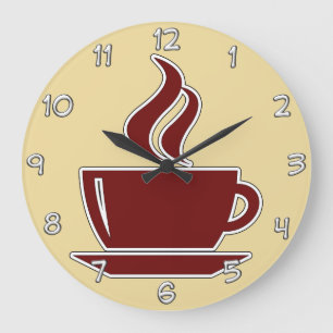 Horloge murale de la cuisine du café