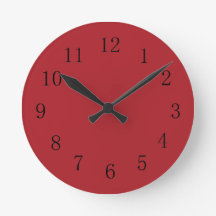 Horloge murale de la cuisine rouge Sangria