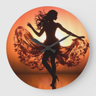 Horloge murale de la danseuse Silhouette