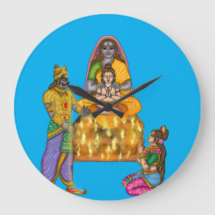 Horloge murale de la fête Holi