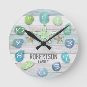 Horloge murale de la lunette de plage personnalisé