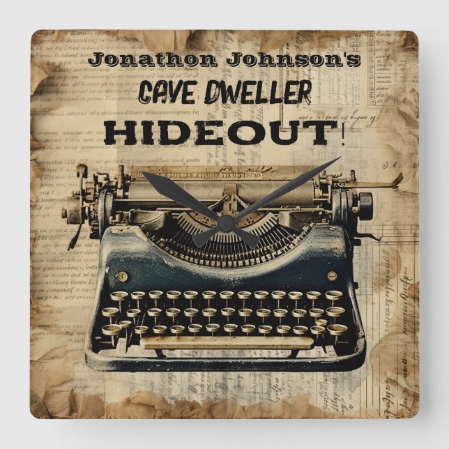 Horloge murale de la machine à écrire manuelle amu (Recto)