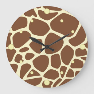 Horloge murale de la peau de girafe