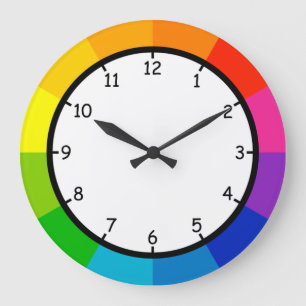 Horloge murale de la roue couleur très amusante et