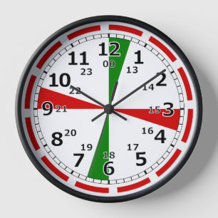 Horloge murale de la salle radio