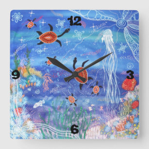 Horloge murale de la tortue