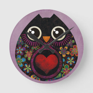 Horloge murale de la trappe du hibou