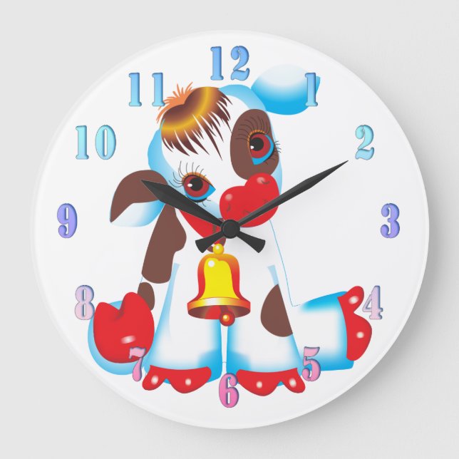 Horloge murale de la vache de jouets (Recto)