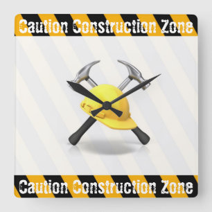 Horloge murale de la zone de construction