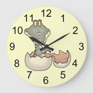 Horloge murale de l'alligator bébé