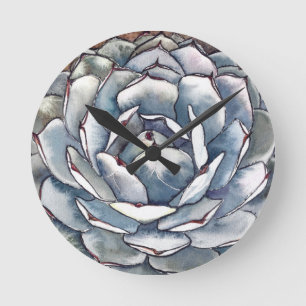 Horloge murale de l'aquarelle agave