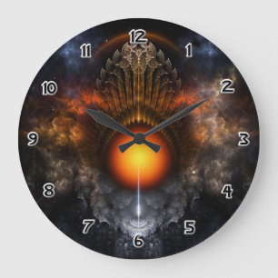 Horloge murale de l'art fractal Dream Orb