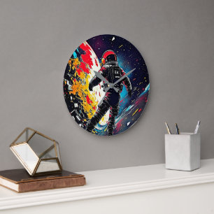 Horloge murale de l'astronaute Harmony cosmique pe