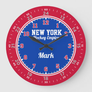Horloge murale de l'Empire de hockey de New York d