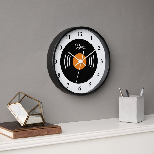Horloge murale de l'enregistrement de gramophone v (Bureau)
