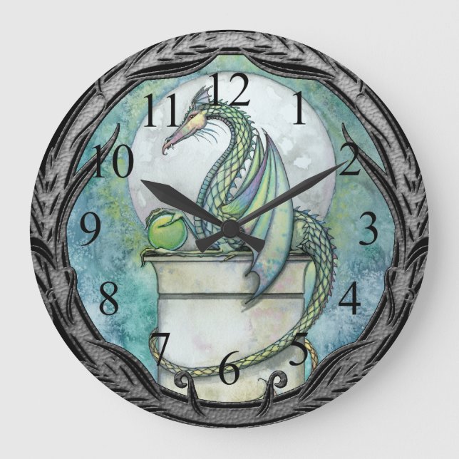 Horloge murale de l'Imaginaire Dragon Vert (Recto)