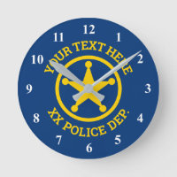 Horloge murale de l'insigne de la police personnal