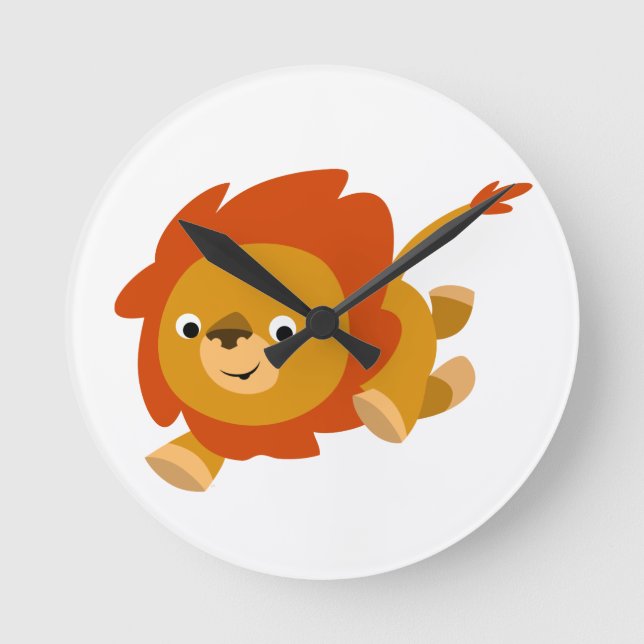 Horloge murale de Lion Cartoon Rapide (Recto)