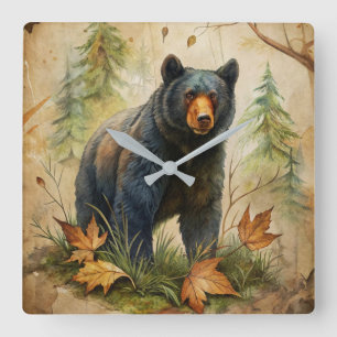 Horloge murale de l'ours des bois