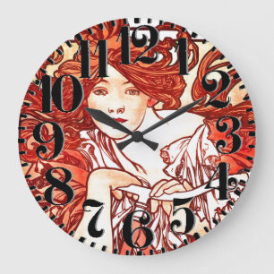Horloge murale de Madame Bike Big Number de