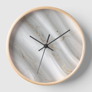 Horloge murale de Marbre blanc de luxe avec veines