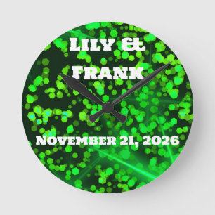 Horloge murale de mariage vert émeraude personnali