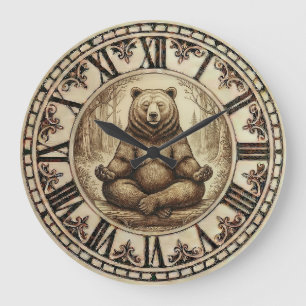 Horloge murale de méditation ours - Décoration rus