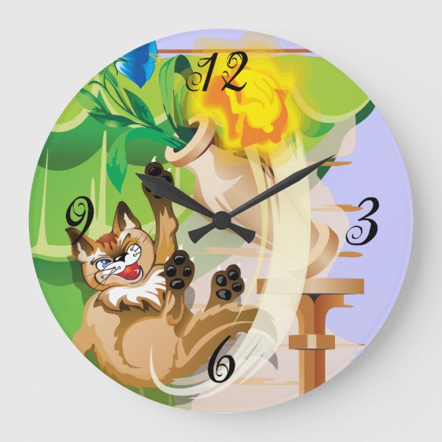 Horloge murale de Naughty Kitty (Recto)