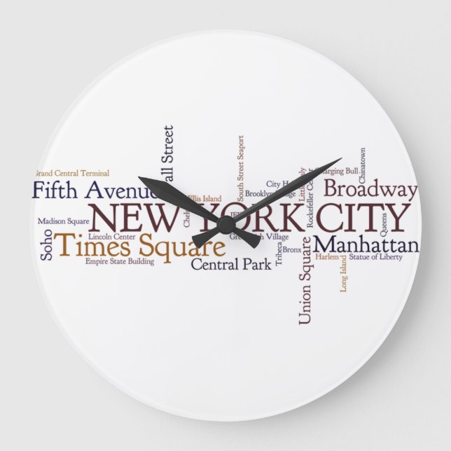 Horloge murale de NEW YORK CITY (Recto)