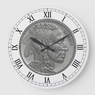 Horloge murale de nickel de Buffalo grande