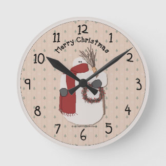 Horloge murale de Noël joyeux de campagne