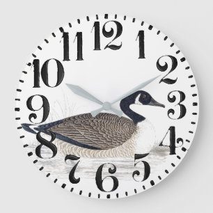 Horloge murale de nombre de faune d'oiseau d'oie