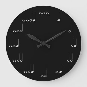 Horloge murale de notes musicales