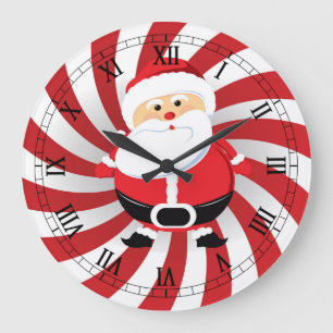 Horloge murale de Père Noël de Noël de torsion 