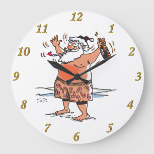 Horloge murale de Père Noël ivre