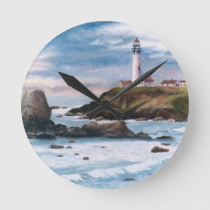 Horloge murale de phare de point de pigeon