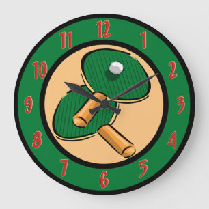 Horloge murale de ping-pong