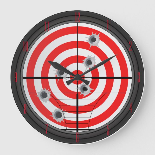 Horloge murale de portée et de cible de fusil (Recto)