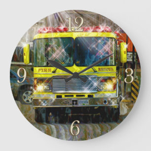 Horloge murale de sapeurs-pompiers du feu et de