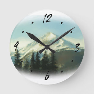 Horloge murale de scène de montagne du Colorado le